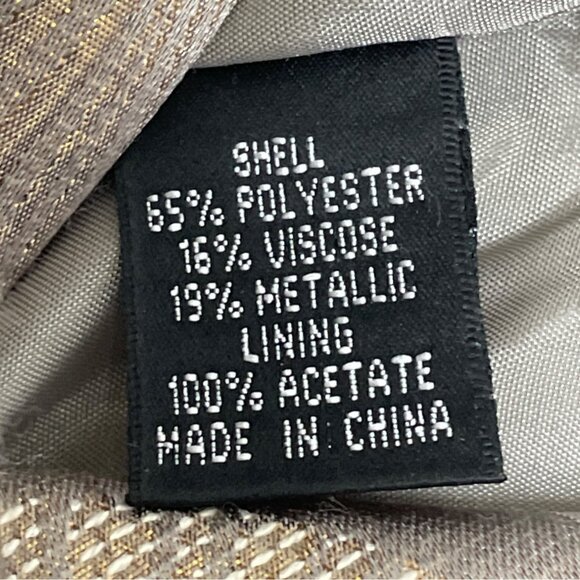 Adrianna Papell Evening Essentials Brown & Gold Brocade Pencil Skirt Size 6 - Picture 7 of 8